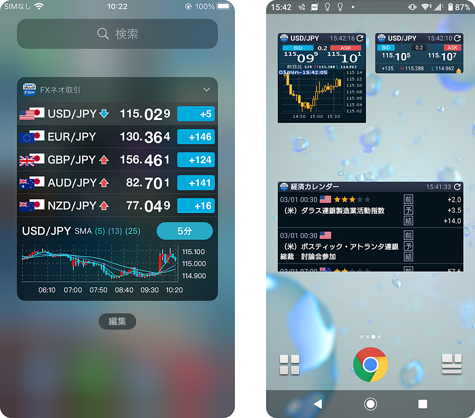 Fxスマホアプリのウィジェット機能を徹底比較 便利な高機能アプリはコレ