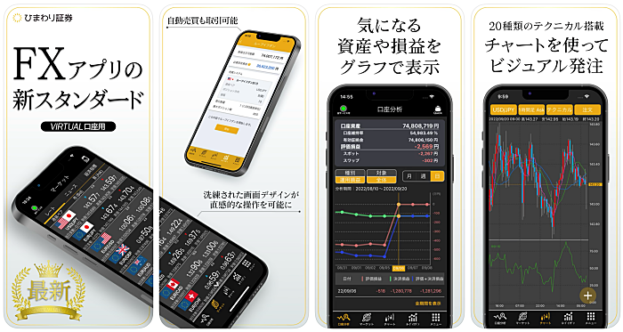 ひまわり証券のスマートフォンアプリ